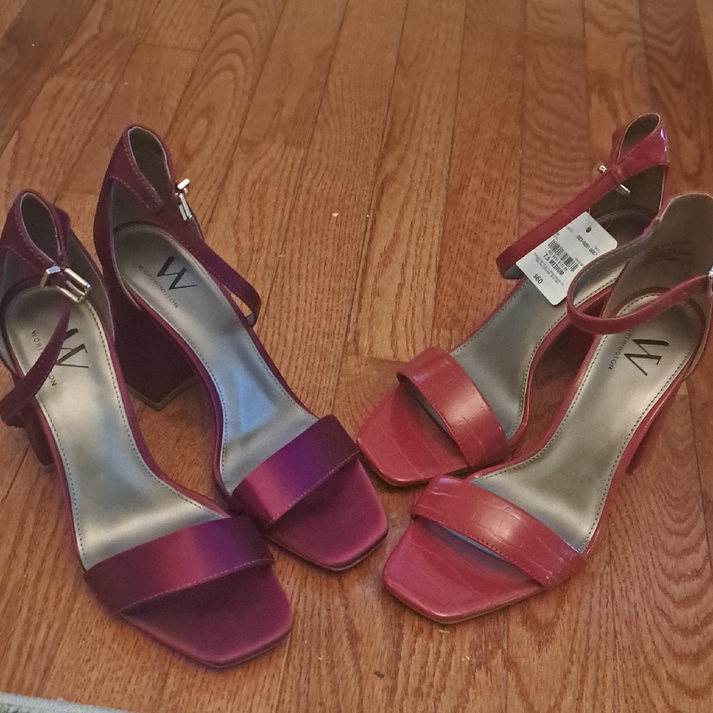 Elegant Women's Heels in Purple and Red